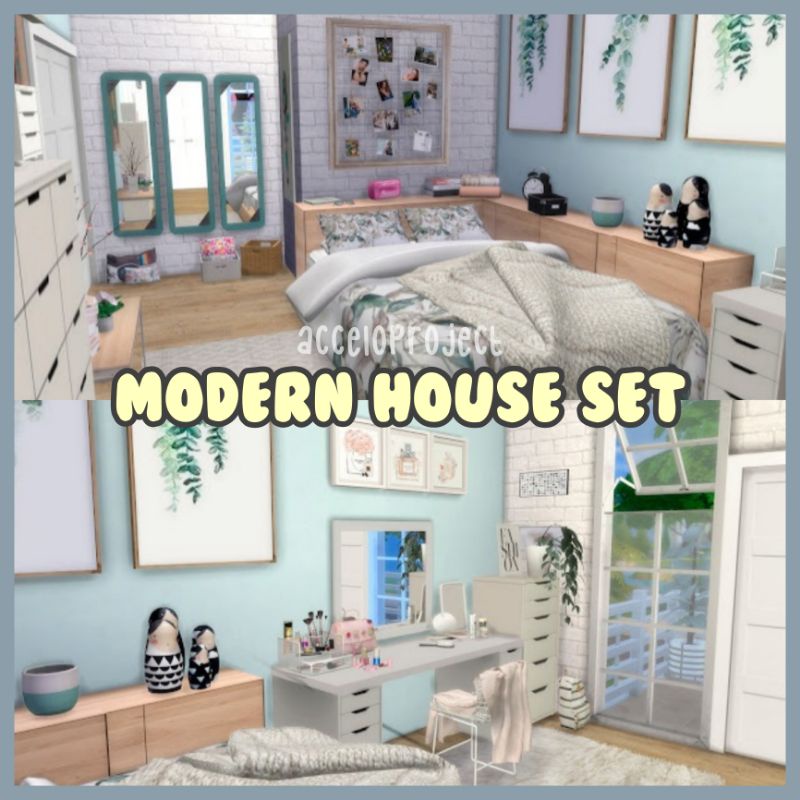 Jual CC MOD Modern House Set Lengkap The Sims 4 | Pack 3 | Custom ...