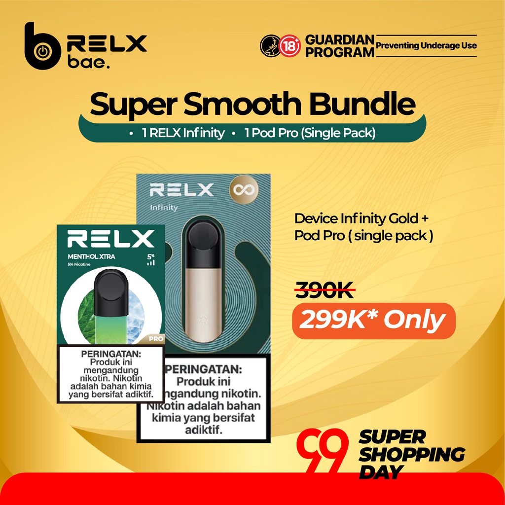 Jual RELX Bundle Infinity Gold Device and Pod Pro ( Isi 1 Pod ...