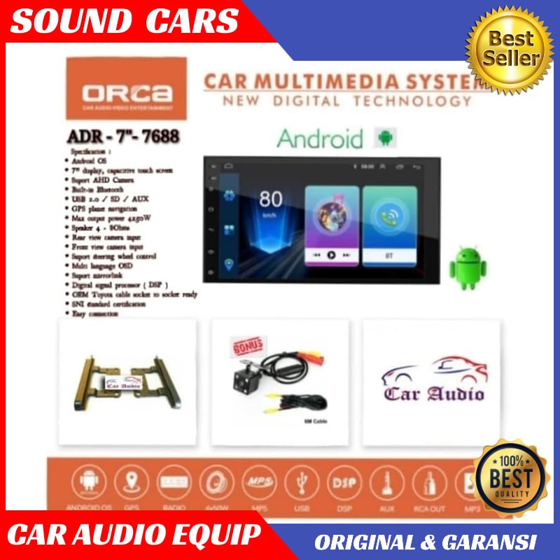 Jual Head Unit 7 inch Android DAIHATSU ORCA ADR 7688 KAMERA dan KUPING ...