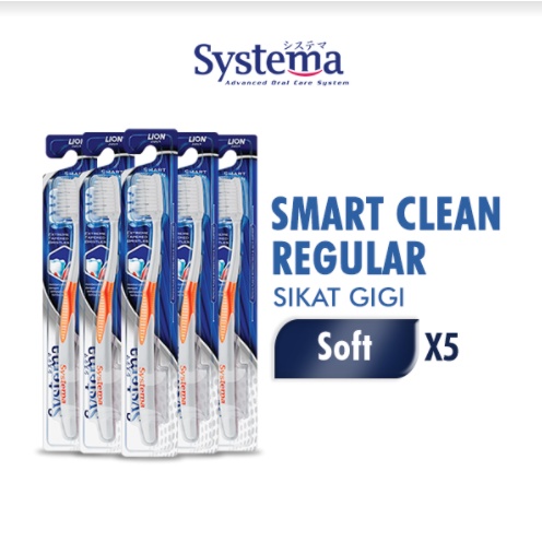 Jual Systema Sikat Gigi Smart Clean Regular Head x5 | Shopee Indonesia