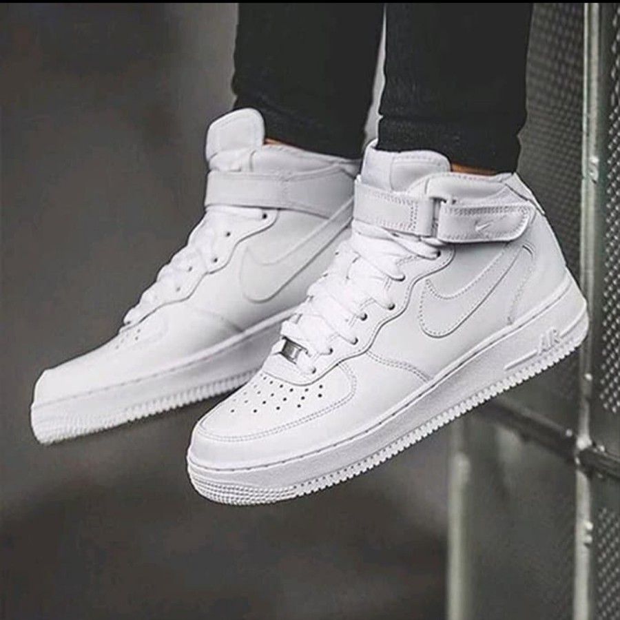 Nike af1 white high best sale