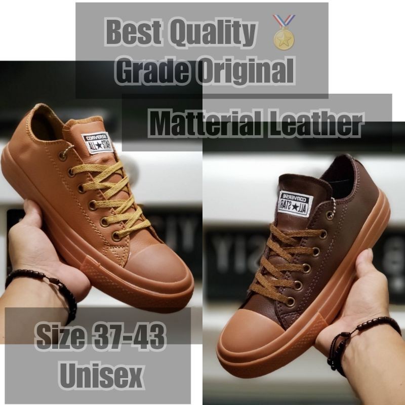 Sepatu converse leather on sale