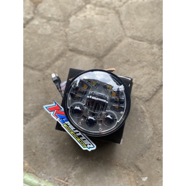 Jual DAYMAKER 16 LED 5,75 INCH 75 WATT IMPORT DUS HITAM POLOS | Shopee ...