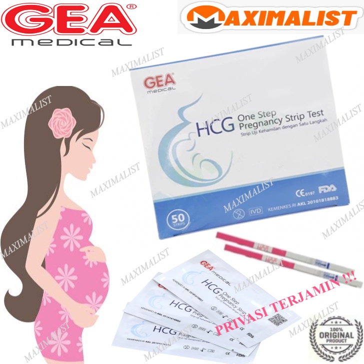 Jual Tes Kehamilan Testpack Tespek Hcg Urine Pregnancy Hcg Strip Hamil Testpack Hcg Stik