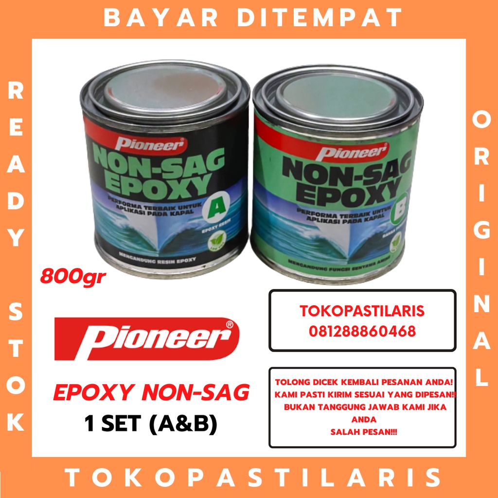 Jual LEM EPOXY PIONEER 2 KOMPONEN NON SAG 800gr / LEM SERBAGUNA (KAPAL ...