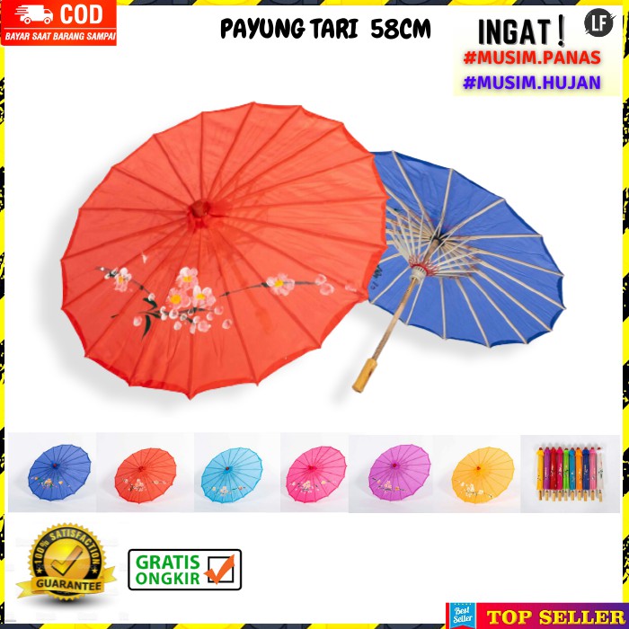 Jual Payung Seni Tari Korea Umbrella Wanita Pria Bahan Bambu Bamboo 