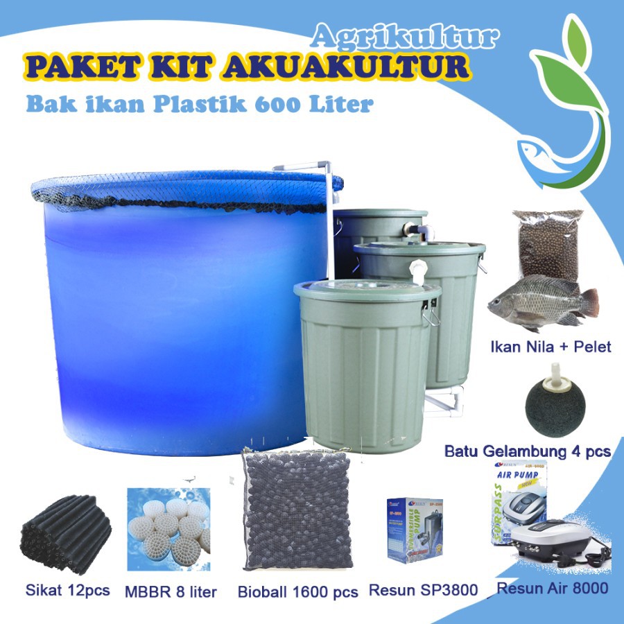 Jual AQUACULTURE BP2 BAK PLASTIK 600L FILTER Plus Filter | Shopee Indonesia