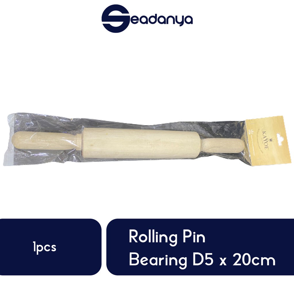 Jual Rolling Pin Bearing Diameter 5cm x Panjang 20cm Kayu/Roller Adonan ...