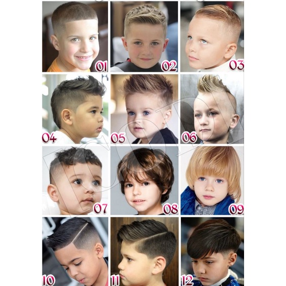 Jual COD!! POSTER MODEL RAMBUT PRIA DEWASA & ANAK UNTUK PANGKAS RAMBUT