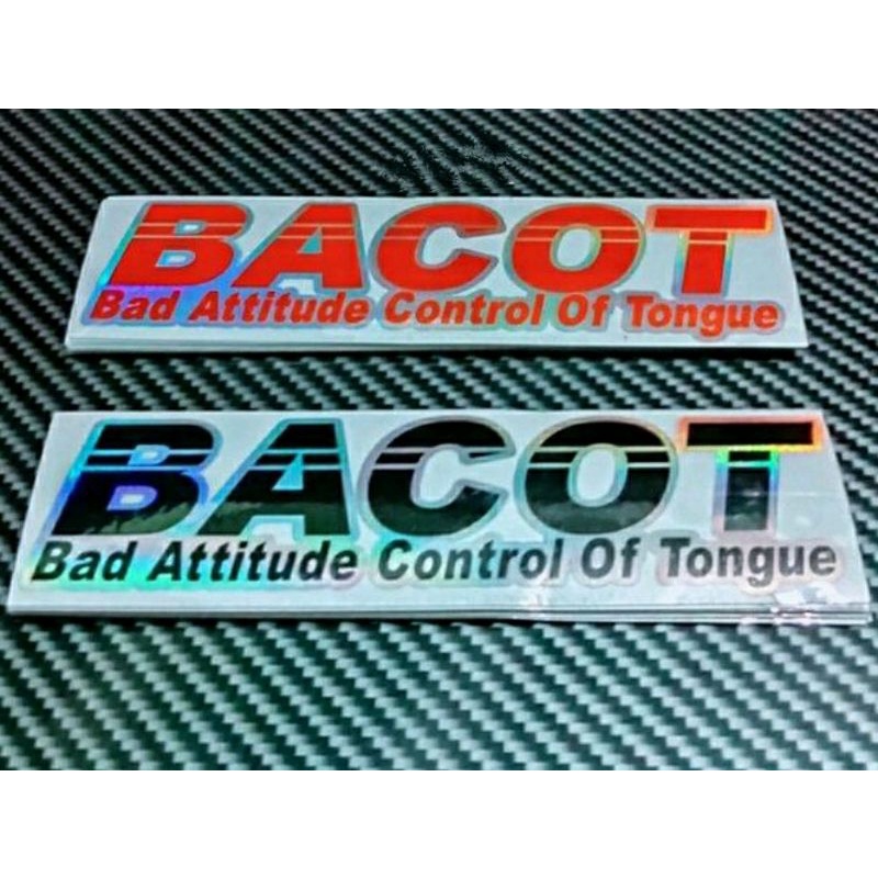 Jual Stiker Motor BACOT yang lagi viral Halah Bacot Bad attitude harga