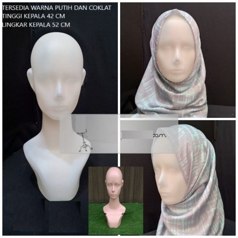 Jual Patung Kepala Polos / Manekin Kepala Alien Polos / Patung Kepala