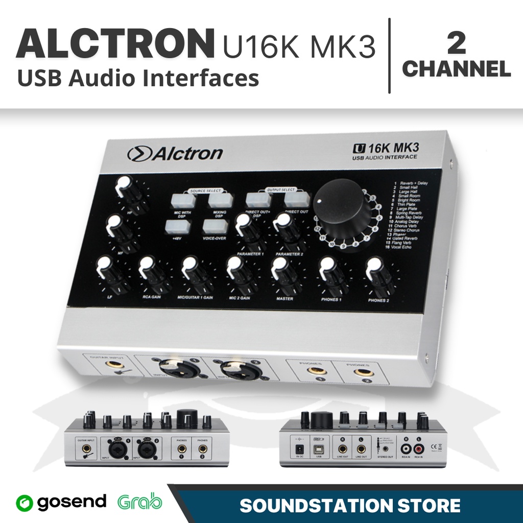 Alctron U16K MK3 オーディオ レコーダー インターフェイス U16K MK3 USB audio interface | Alctron Audio/Alctron