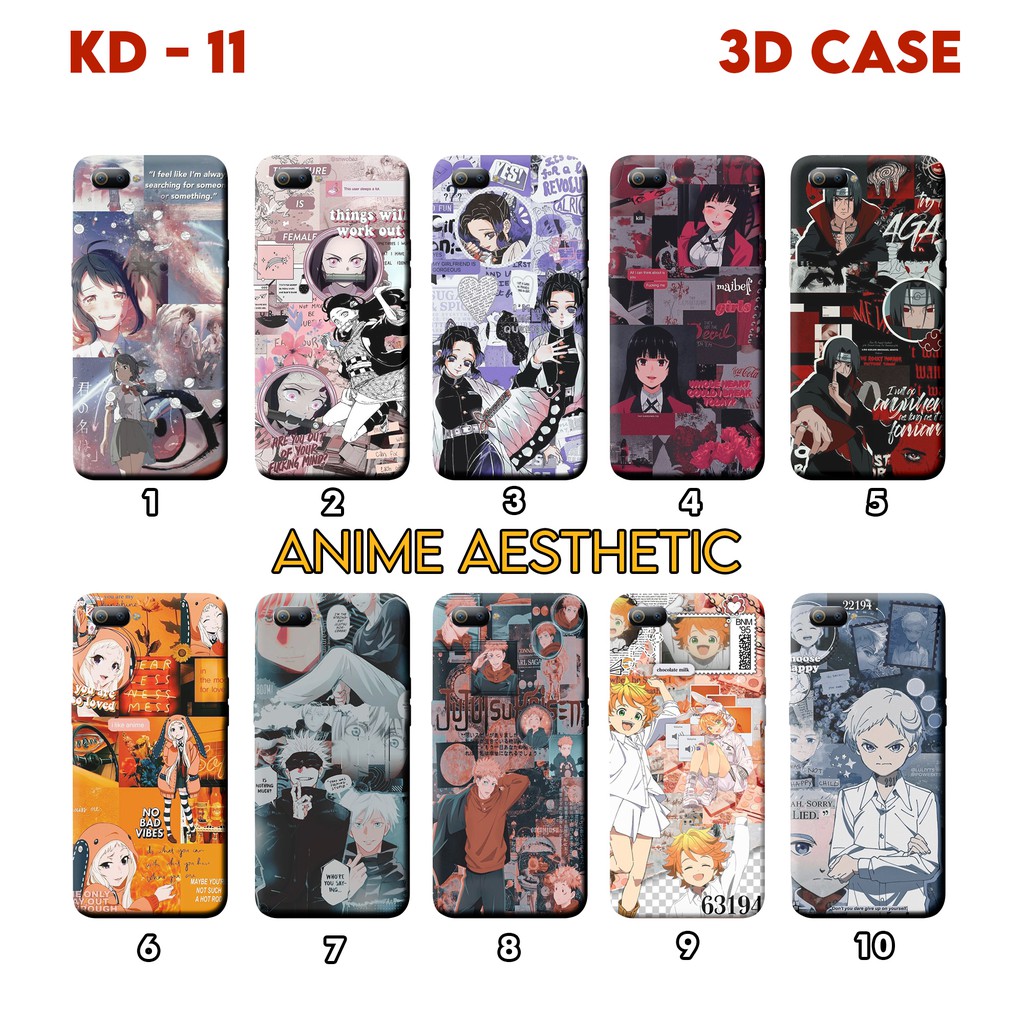 Jual KD 11 Hardcase 3D Fullprint ANIME AESTHETIC All Type Smarthphone Shopee Indonesia