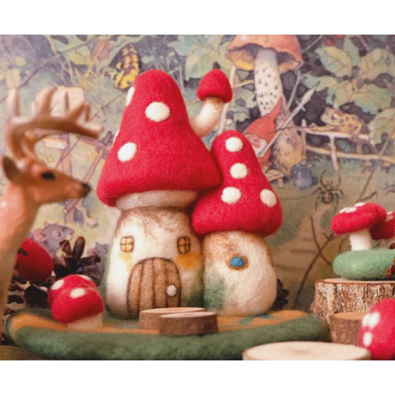 Jual Wooden Ailee Fairy House, Toadstool, Toadstool Mat / Mainan rumah ...