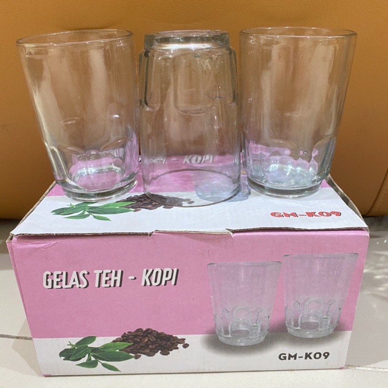 Jual Gelas Kaca Gelas Kopi Gelas Set Isi 6 K09 Shopee Indonesia 6678