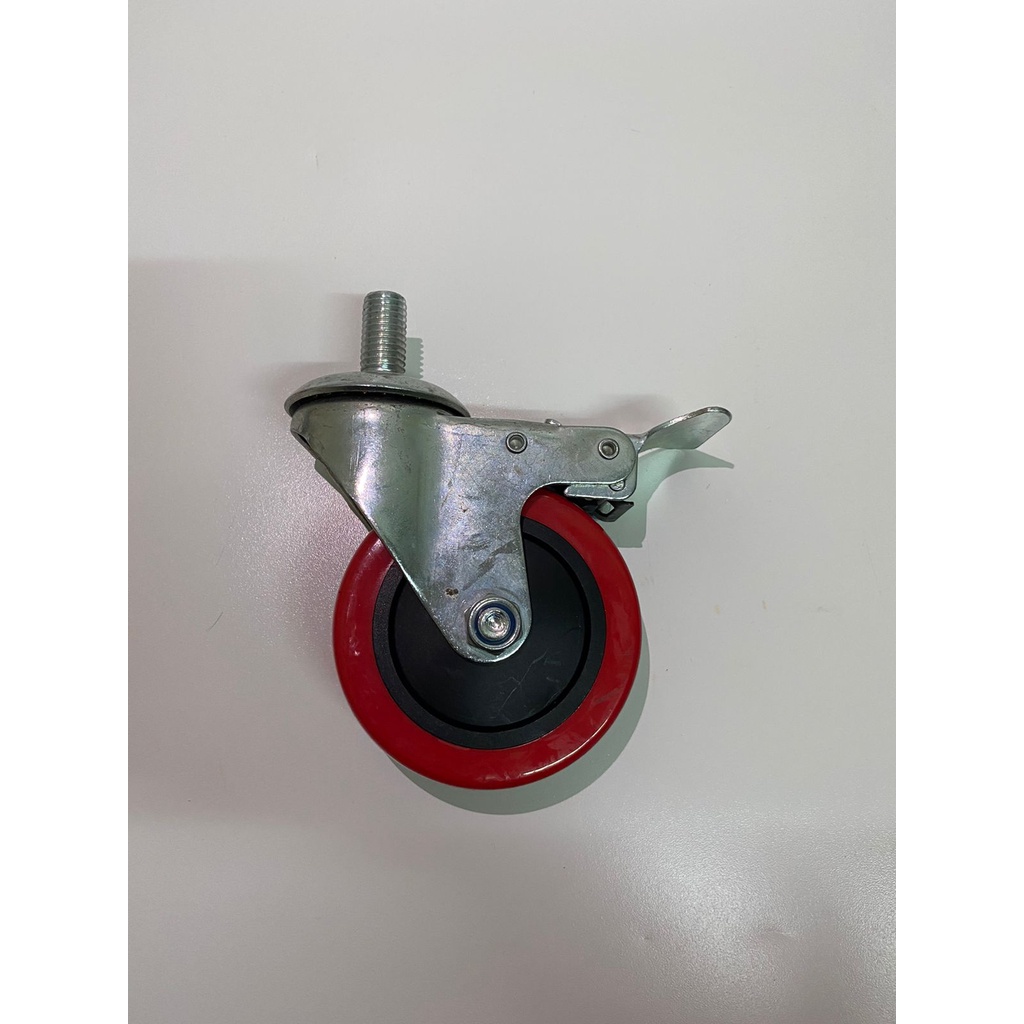 Jual Roda troley srew PUB ranger 4 inch (putar+rem) | Shopee Indonesia