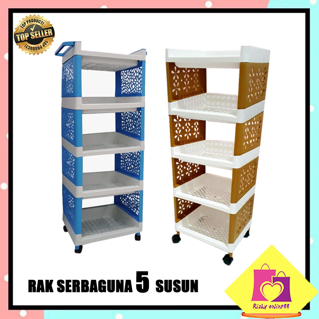 Jual Rizkyonline88 rak yoyo rak serbaguna roda rak apartemen 5 susun ...
