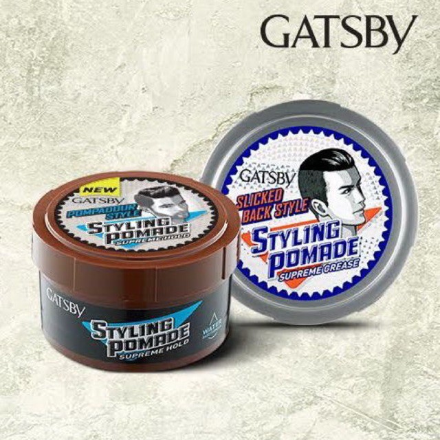 Jual GATSBY STYLING POMADE SUPREME 80g GREASE Silver HOLD Coklat
