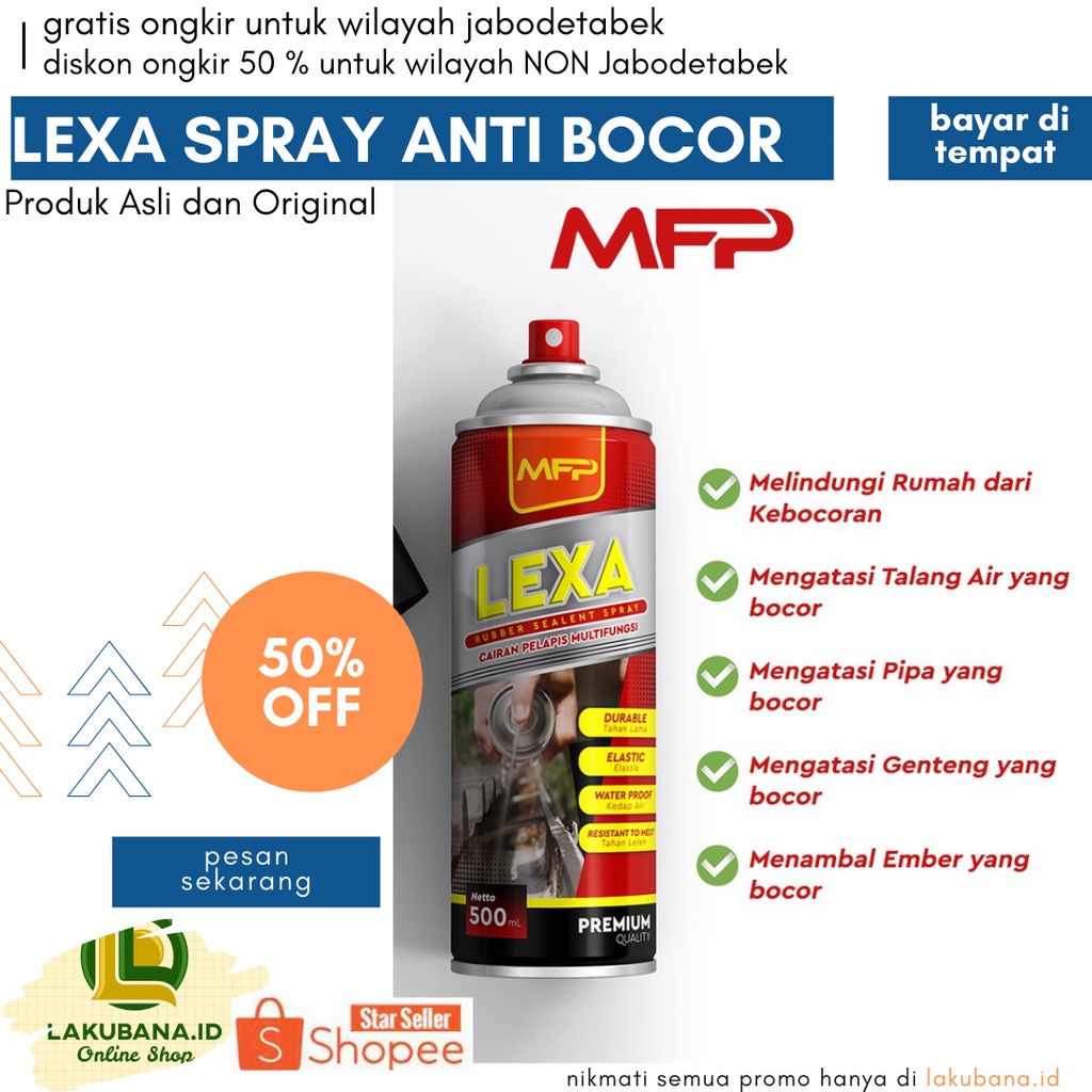 Jual SPRAY LEXA ANTI BOCOR EFEKTIF UNTUK ATAP PIPA SUDUT RUANGAN DAN ...
