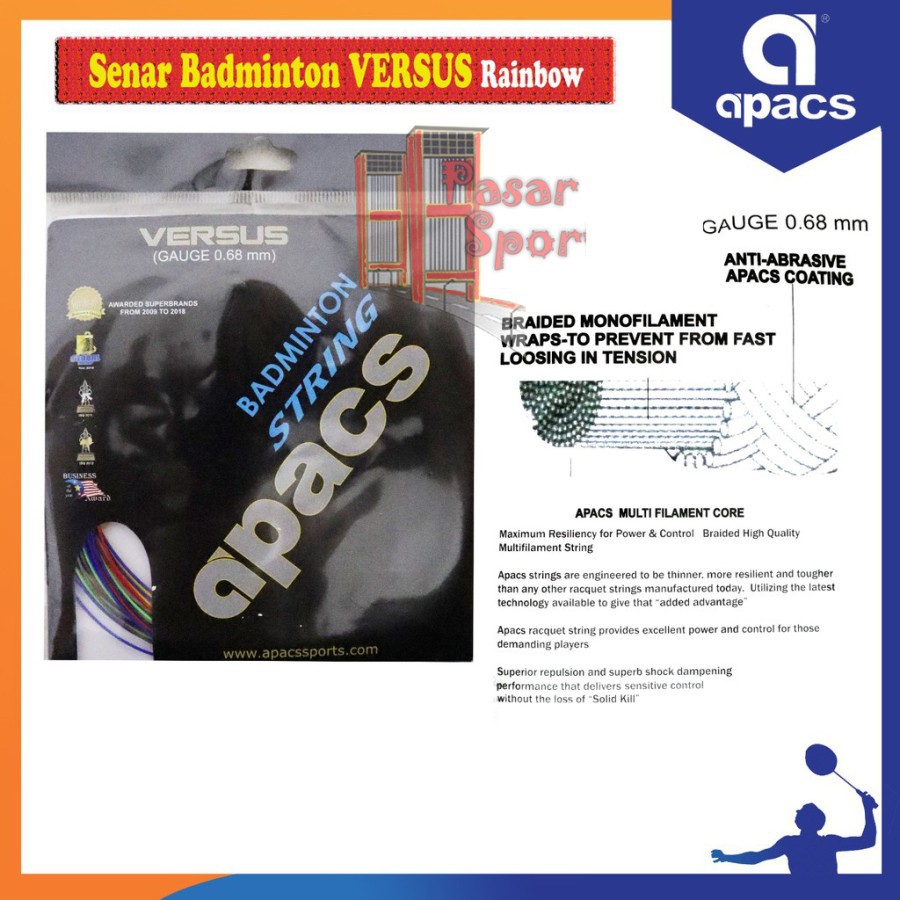 Jual APACS VIRSUS RAINBOW SENAR BADMINTON ORIGINAL | Shopee Indonesia