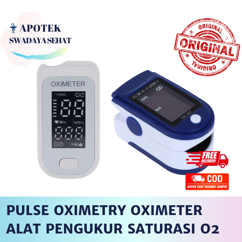 Jual Pulse Oximeter Fingertip Pengukur Kadar Oksigen & Detak Jantung LK ...