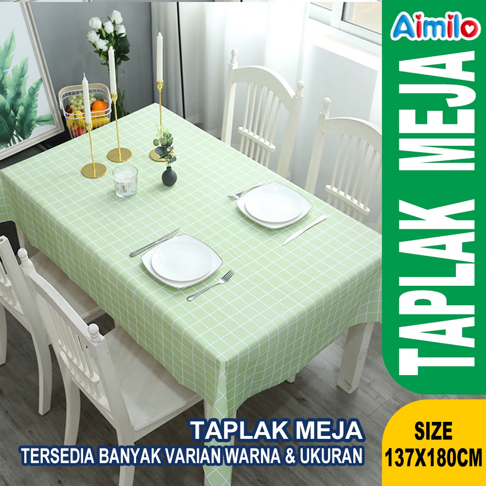 Jual Taplak Meja Bahan Kain Motif Aestethic Taplak Meja Makan Motif Kotak Kotak Bahan Peva