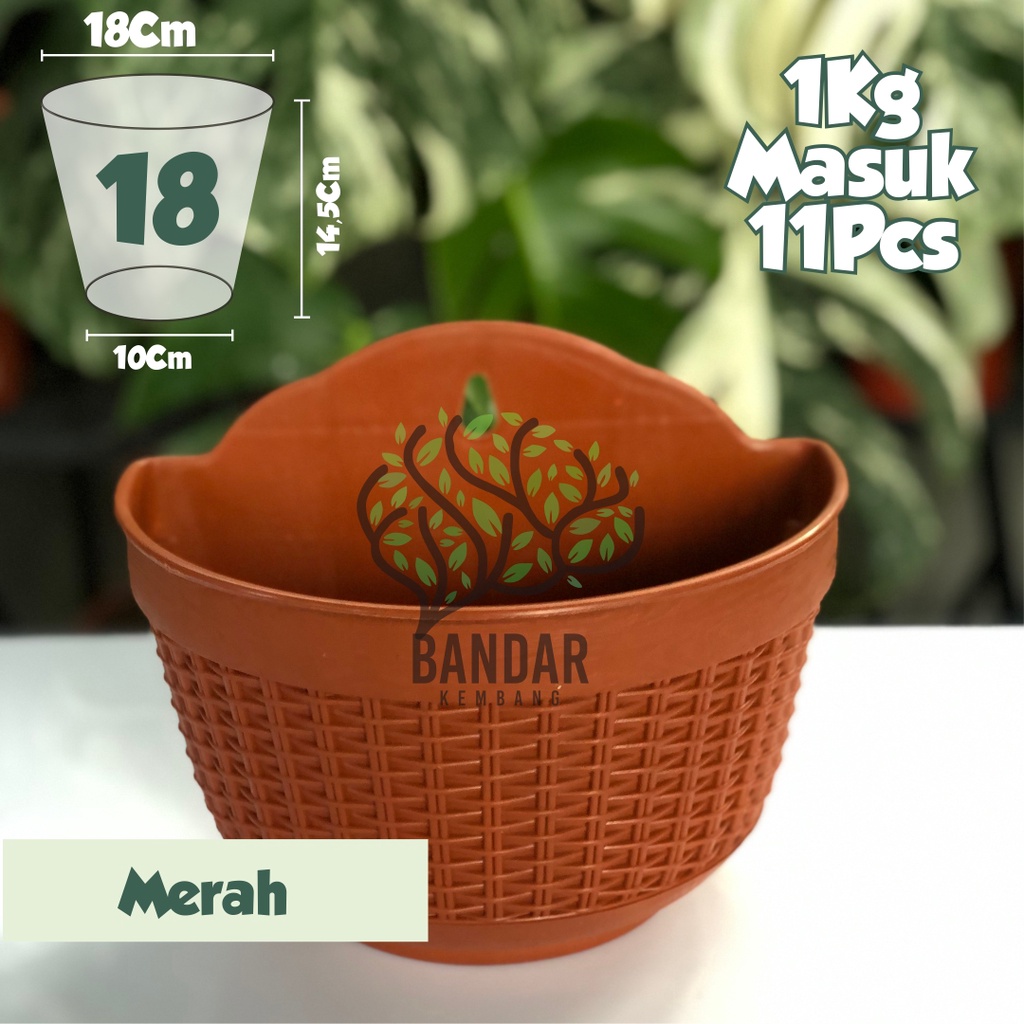 Jual Pot Dinding Tempel Anyam Nara CJP 18 - Pot Dinding Tempel Tembok ...