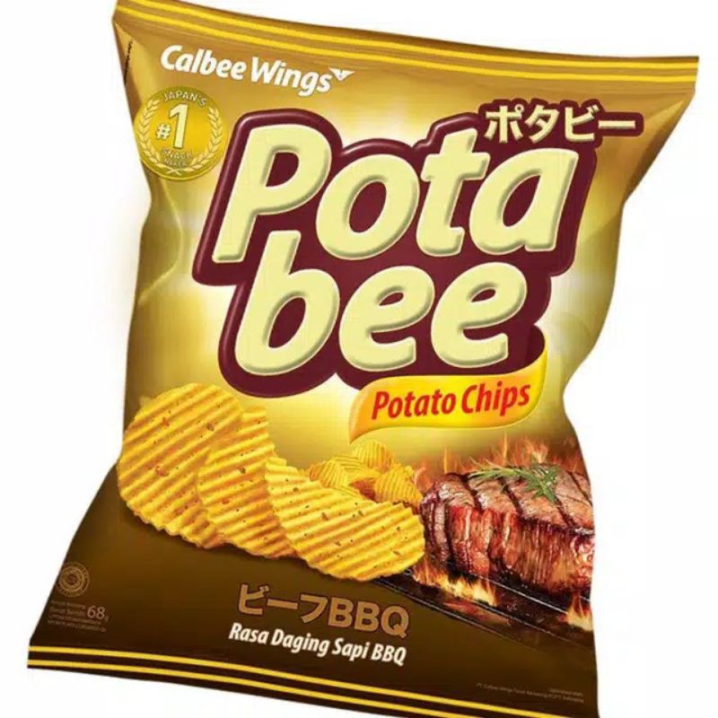 Jual Potabee Potato Chips Bbq Beef 68gr | Shopee Indonesia