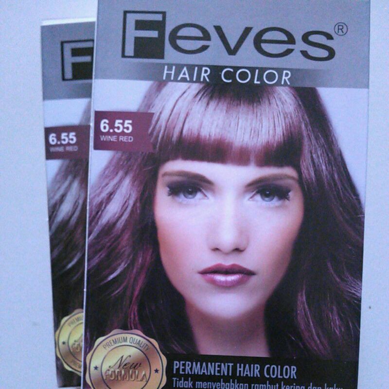 Jual Pewarna cat semir rambut Feves Wine Red kemasan 40 ml mil | Shopee ...