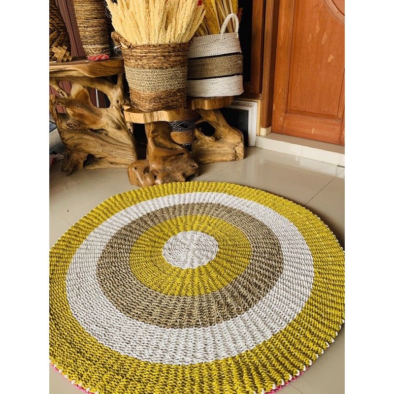 Jual RUG KARPET ANYAMAN SEAGRASS D 100 & 120 CM | Shopee Indonesia
