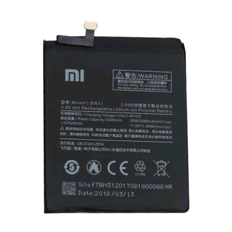 Jual BATERAI TANAM XIAOMI REDMI NOTE 5A/ NOTE 5A PRIME / BN31 | Shopee ...