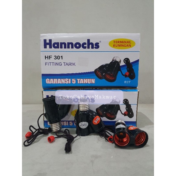 Jual Hannochs Fitting Tarik E27 Hitam HF-301 Terminal Kuningan / Plug ...