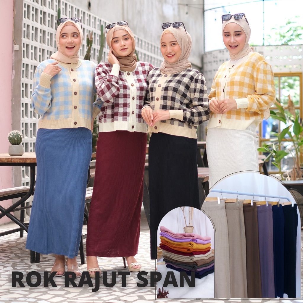 Jual KRB | Rok Span Rajut | Knitwear | Basic | Polos | Rok Span | Rok ...