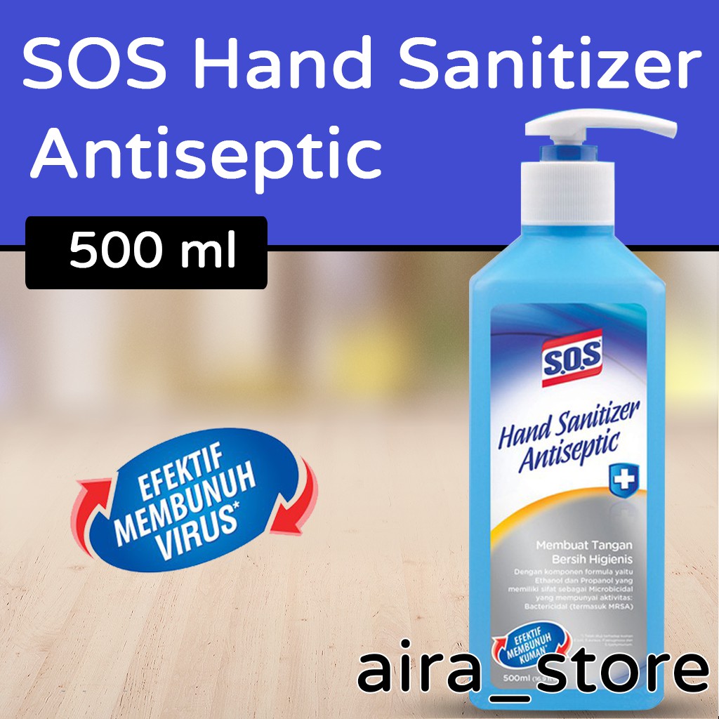 Jual Sos Hand Sanitizer Antiseptic 500ml Shopee Indonesia