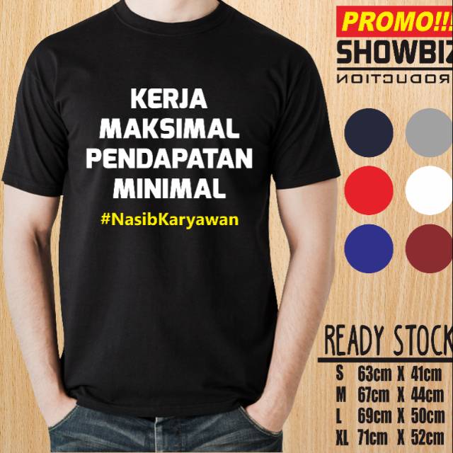 Jual Kaos Kata Unik Nasib Karyawan Tshirt Distro Casual Baju Keren Cowok Cewek Pakaian Sporty 7224