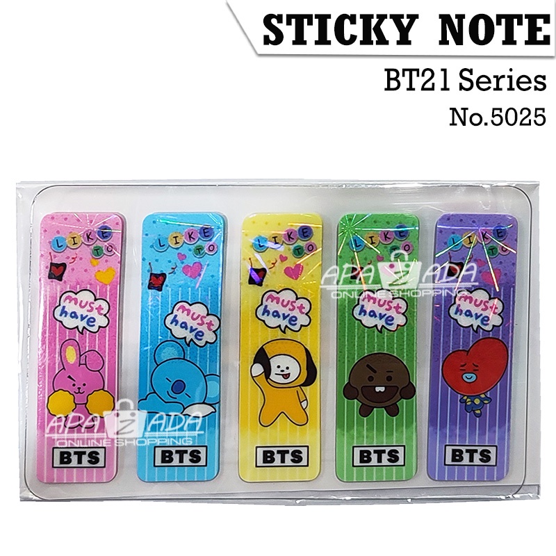 Jual Apazada Pembatas Buku Plastik Set Pcs Stick Notes Fancy Hologram Sticky Notes