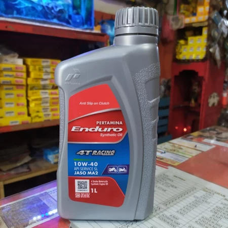 PERTAMINA ENDURO RACING 4T 0,8L & 1L / 1000ML SAE 10W-40 API SERVICE SL JASO MA2 ANTI SLIP ON CLUTCH OLI MESIN SEPEDA MOTOR HONDA YAMAHA SUZUKI KAWASAKI 1 LITER SUPRA X 125 R15 KLX 150 BYSON VIXION VERZA TIGER REVO CB150R CBR150 ADV 150 NMAX RACING TRABAS