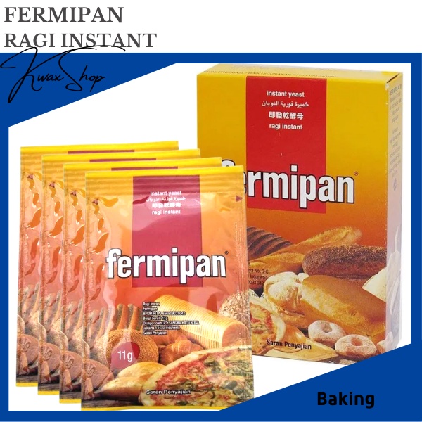Jual Fermipan Ragi Instant Pengembang Roti Kemasan Sachet 11gr | Shopee ...