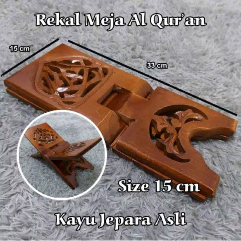 Jual Rekal Meja Tatakan Al Quran Kayu Asli Jepara Ukuran Cm Shopee