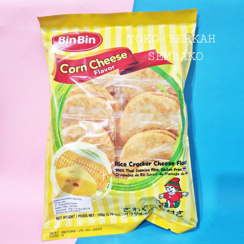 Jual Bin Bin Rice Crackers Corn Cheese 105 gr / Biskuit Kraker Beras Jagung Keju Shopee Indonesia