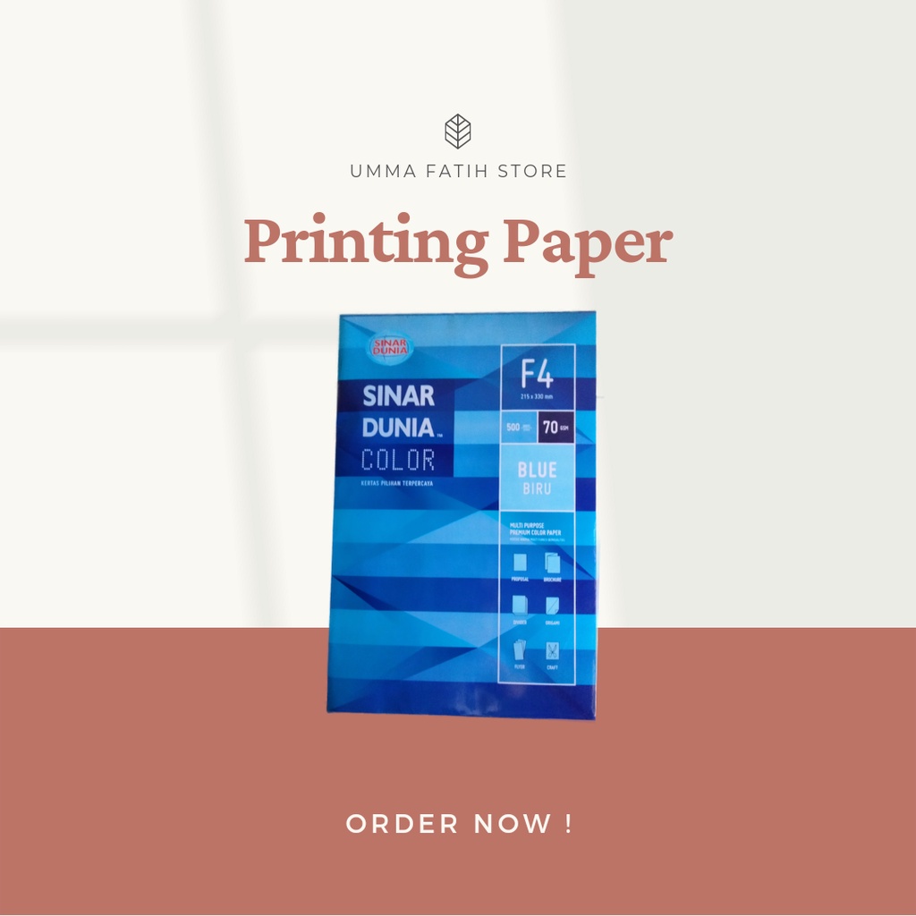 Jual Kertas Print Ukuran F4 Warna Biru | Shopee Indonesia