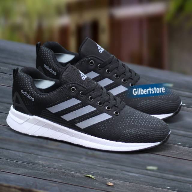 Adidas cloudfoam hitam sale