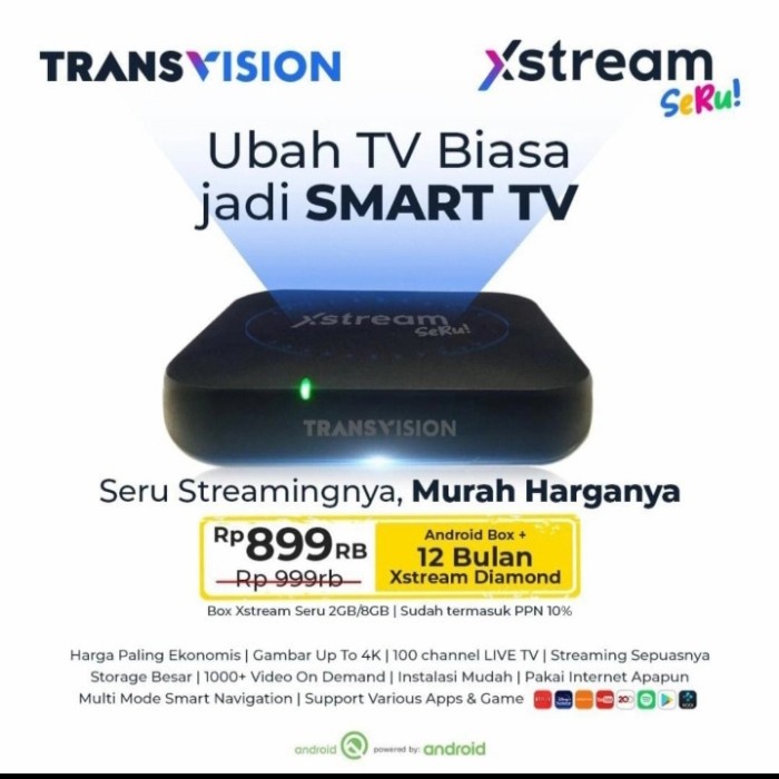 Jual Xstream Seru #Transvision Xstream Seru #Android Box #Stb Android ...