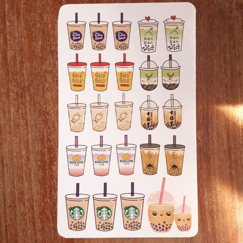 Jual STICKER BOBA UN CUTING (BELUM DI POTONG) | Shopee Indonesia