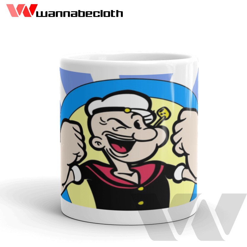 Jual Gelas Popeye Mug Popeye Gelas Mug Anak Mug Custom Porcelain ...