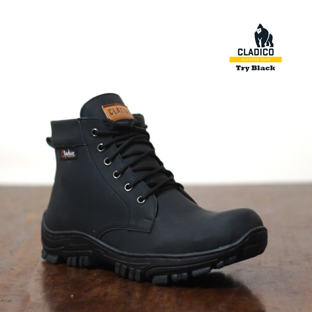 Jual Cladico Sepatu Safety Boots Pria Try Ujung Besi Shopee Indonesia