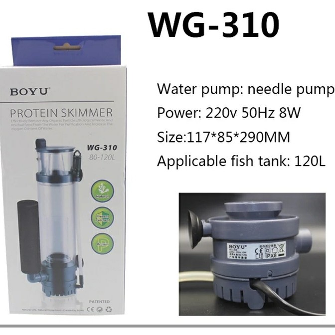 Jual Boyu Protein Skimmer Aquarium Nano Tank Marine Reef Akuarium Air