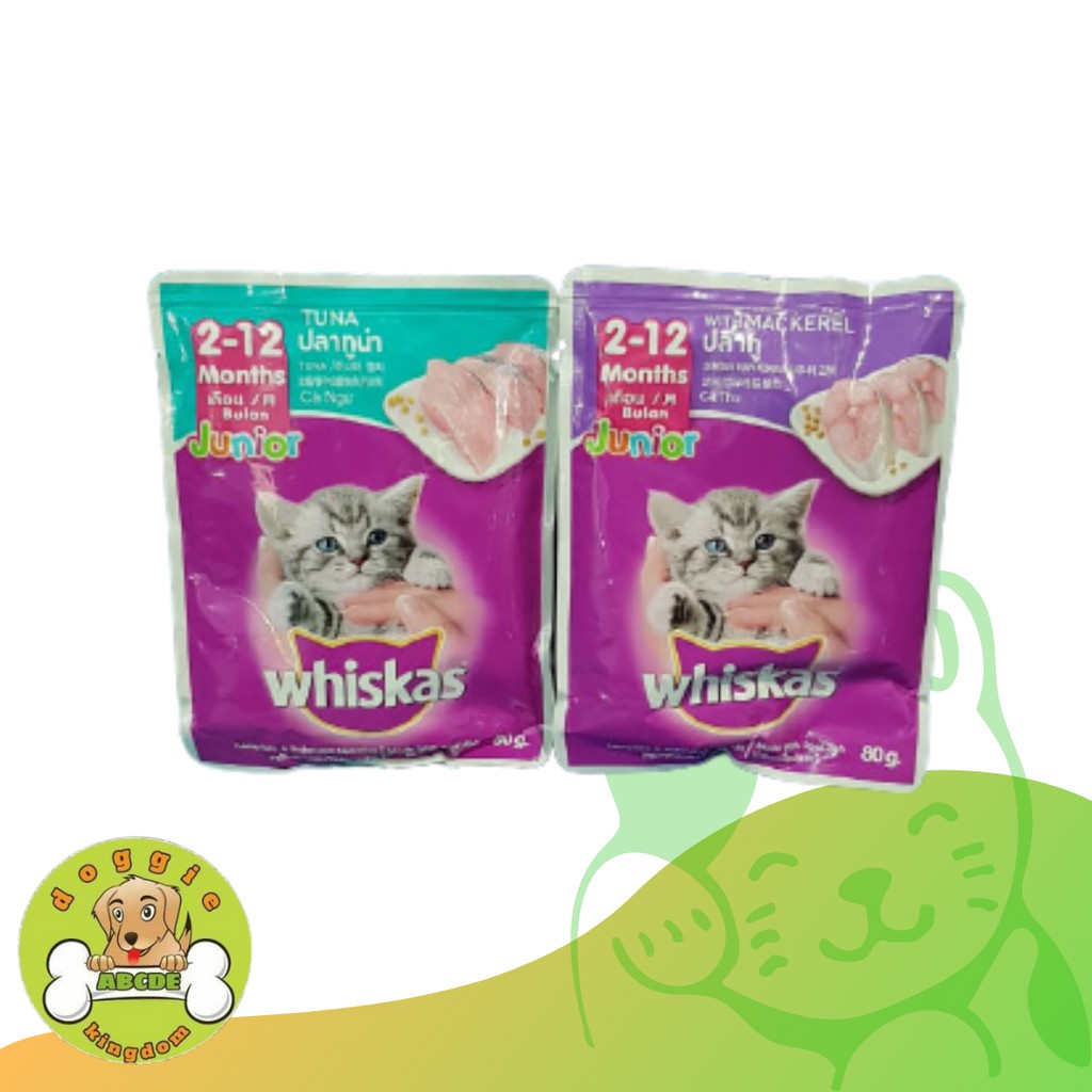 Jual WHISKAS JUNIOR SACHET 80 GRAM Makanan Basah Kucing Junior Shopee