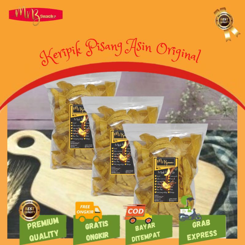 Jual Mnzsnack Keripik Pisang Asin Original 500gr Snack Cemilan Makanan