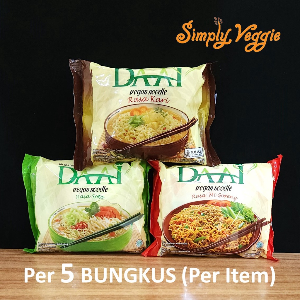 Jual Daai Mie Instant Vegetarian Da Ai Mie Instan Vegan 5 Bungkus